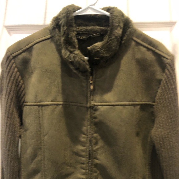 Lady Hathaway Green Faux Suede Jacket XL - Picture 3 of 14
